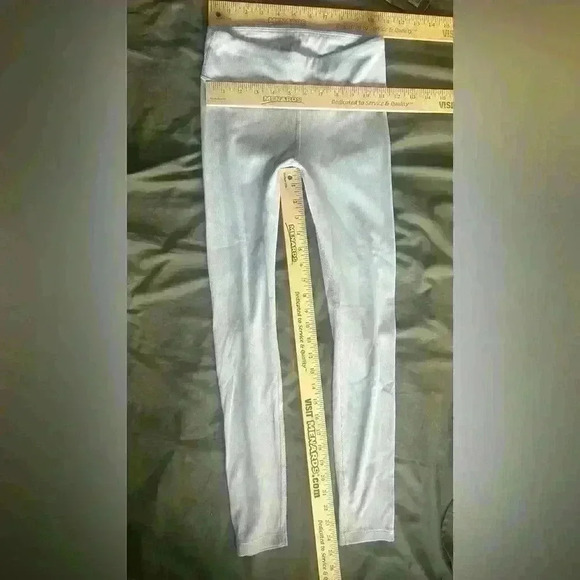 ATHLETA GIRL HIGH RISE RIBBED CHIT CHAT TIGHT Serendipity Blue size 12 - Picture 2 of 9